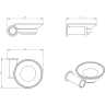 Мыльница LEMARK ЗЕНИТ брашированное золото LMA-1631S-BRG