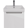Тумба LEMARK BUNO MINI 50 см под раковину, подвесная,1 ящик, белый глянец LM05BM50T